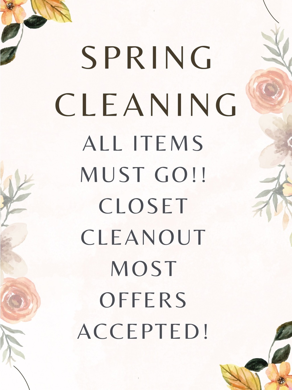 SALE ANNOUNCEMENT